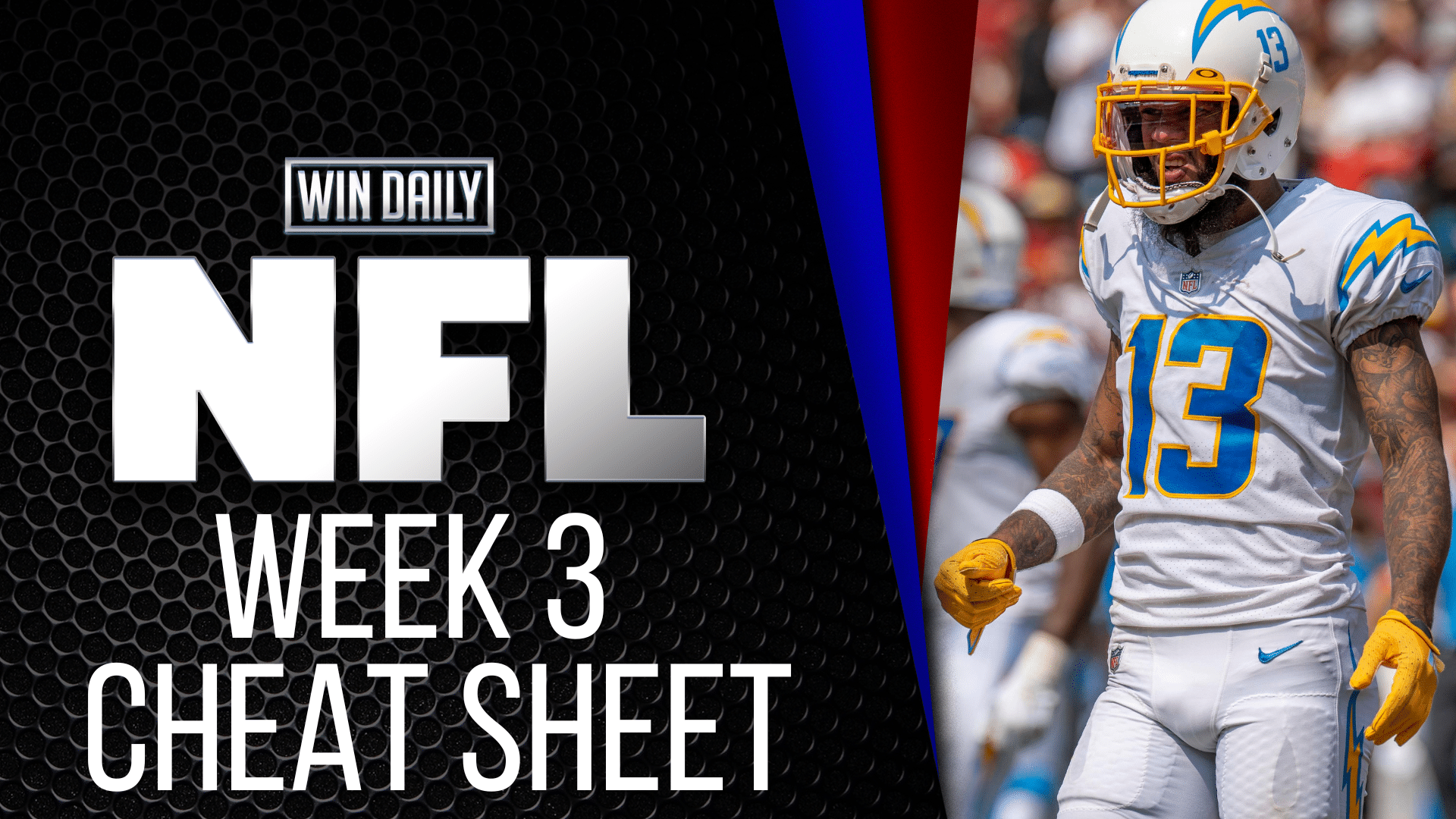 NFL Week Three DraftKings & FanDuel Main Slate Cheat Sheet - WIN DAILY®