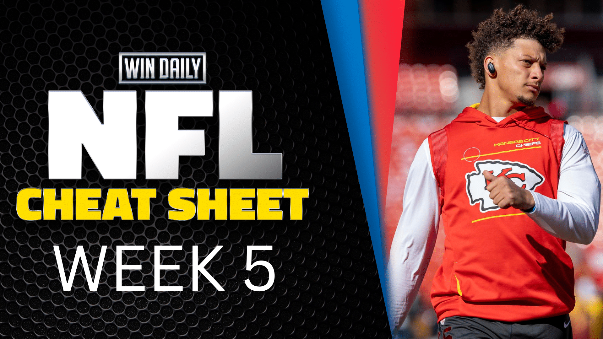 Week 5 DFS Cheatsheet; FanDuel and DraftKings Lineups - 5th Down Fantasy